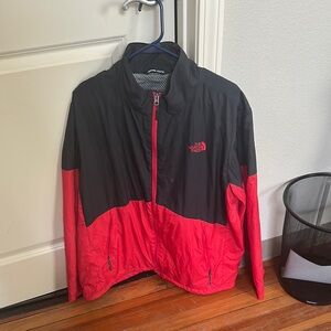 The North Face Black and Red windbreaker